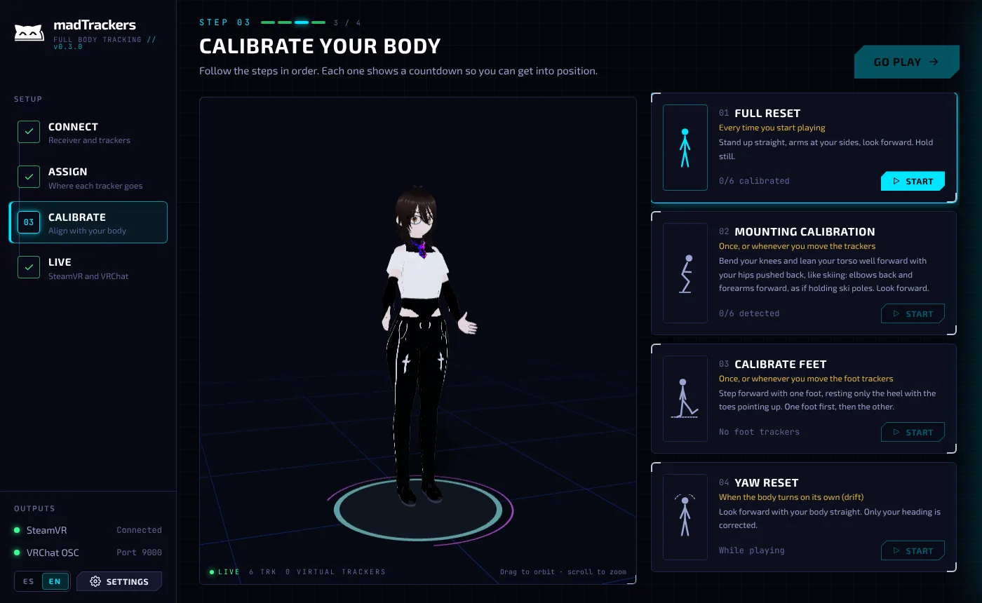 Step 03: calibrate your body